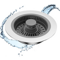 3-in-1 Kitchen Sink Drain Strainer & Stopper, Kitchen Sink Drain Strainer & Stopper with Basket, Stainless Steel Drain Plug Cover Catcher for Food Waste