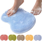 Shower Foot & Back Scrubber Massage Pad, Foot Back Cleaning Pad Back Washer Exfoliating Bath Wash Pad