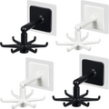 360° Rotatable Hooks For Hanging, 4 Pieces 360 Rotating Folding Hook Multi-purpose Hanging Utensil Holder Hook, Hooks for Kitchen Bathroom Cabinet Towel