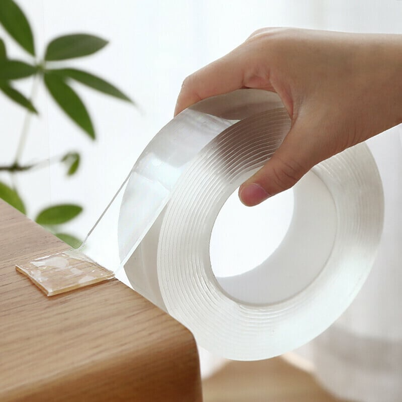 Transparent Magic Nano Tape Double Sided Grip, Removable Nano Tape for Poster Carpet Picture Hanging Strip Rug Wall Outdoor