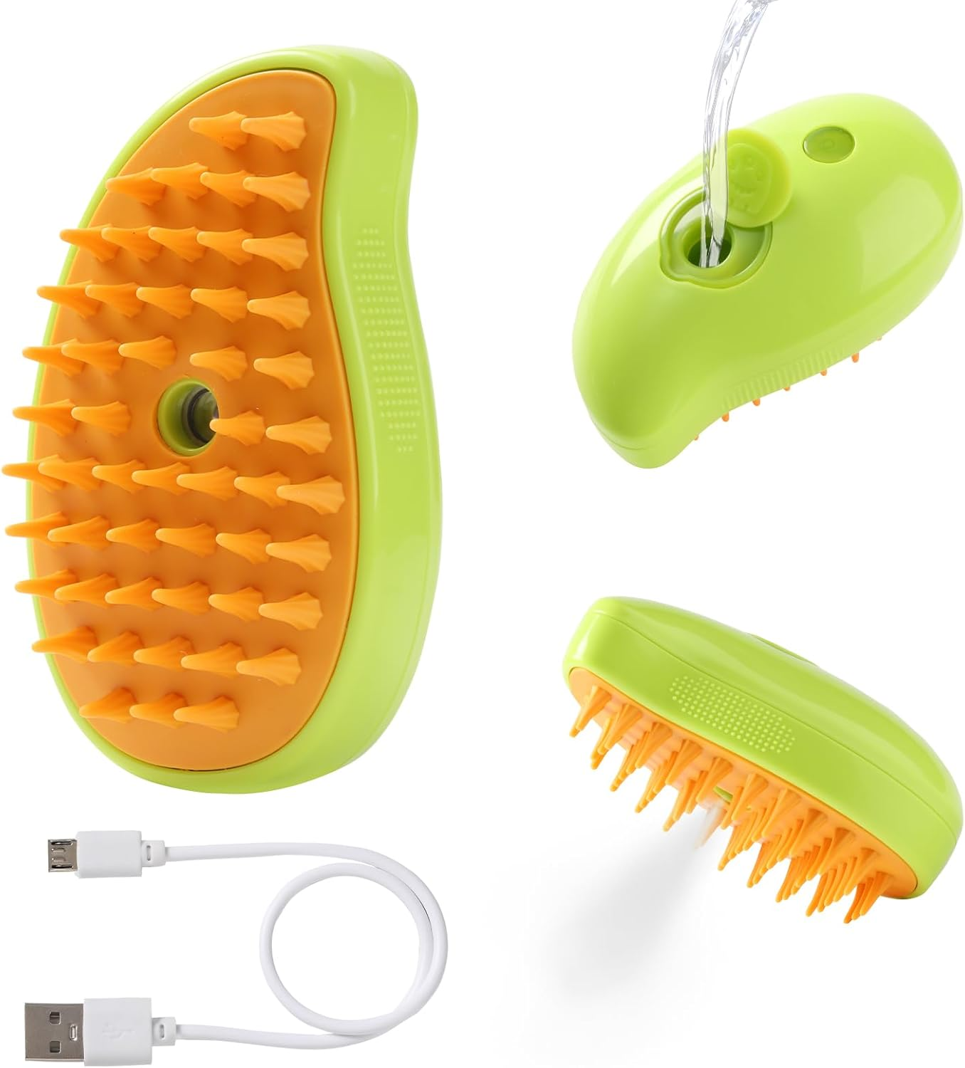 Steamy Cat Brush, 3 in 1 Pet Steamy Brush, Silicone Massage Dog Hair Remover Comb, Pet Hair Remover Misting Comb for Indoor Cats Dogs