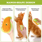 Steamy Cat Brush, 3 in 1 Pet Steamy Brush, Silicone Massage Dog Hair Remover Comb, Pet Hair Remover Misting Comb for Indoor Cats Dogs