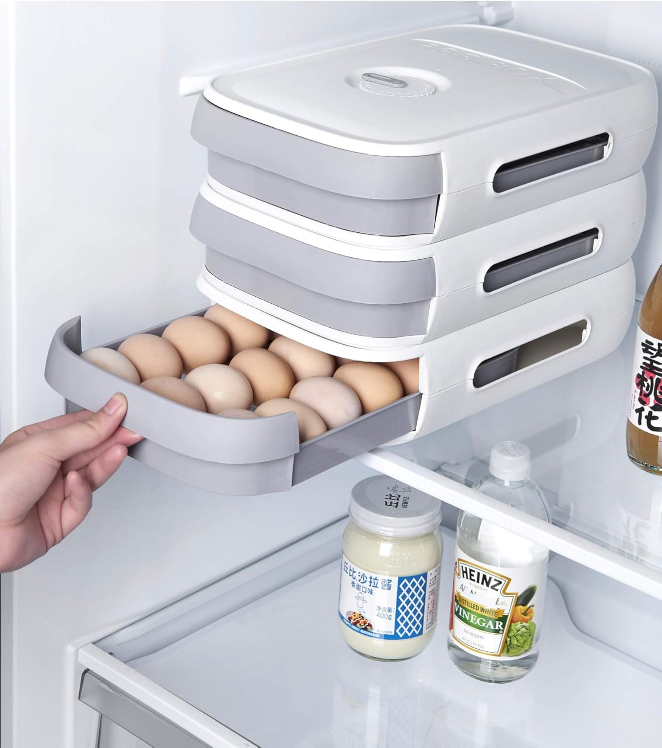 New Drawer Type Egg Storage Box, Egg Holder for Refrigerator