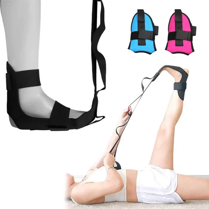 Stretching Strap with Loops and Detachable Foot, Yoga Foot & Leg Stretch Strap