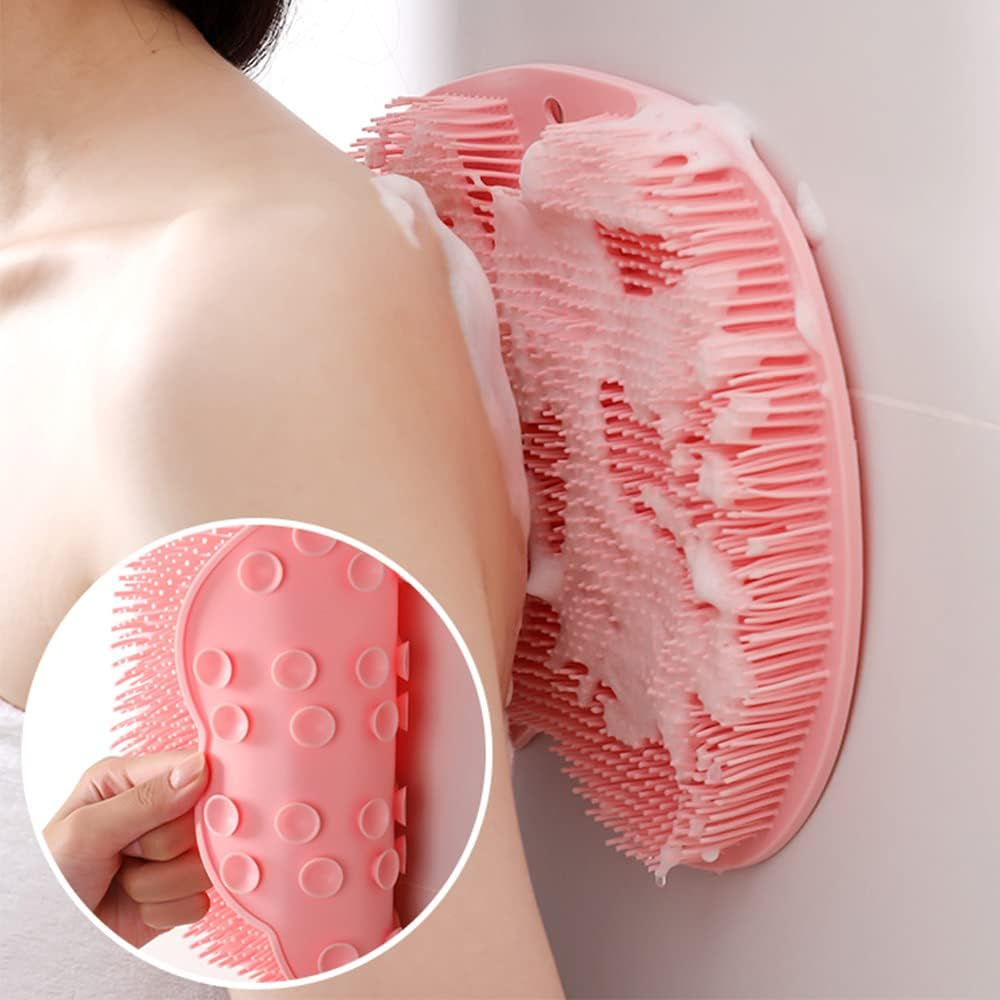 Shower Foot & Back Scrubber Massage Pad, Foot Back Cleaning Pad Back Washer Exfoliating Bath Wash Pad