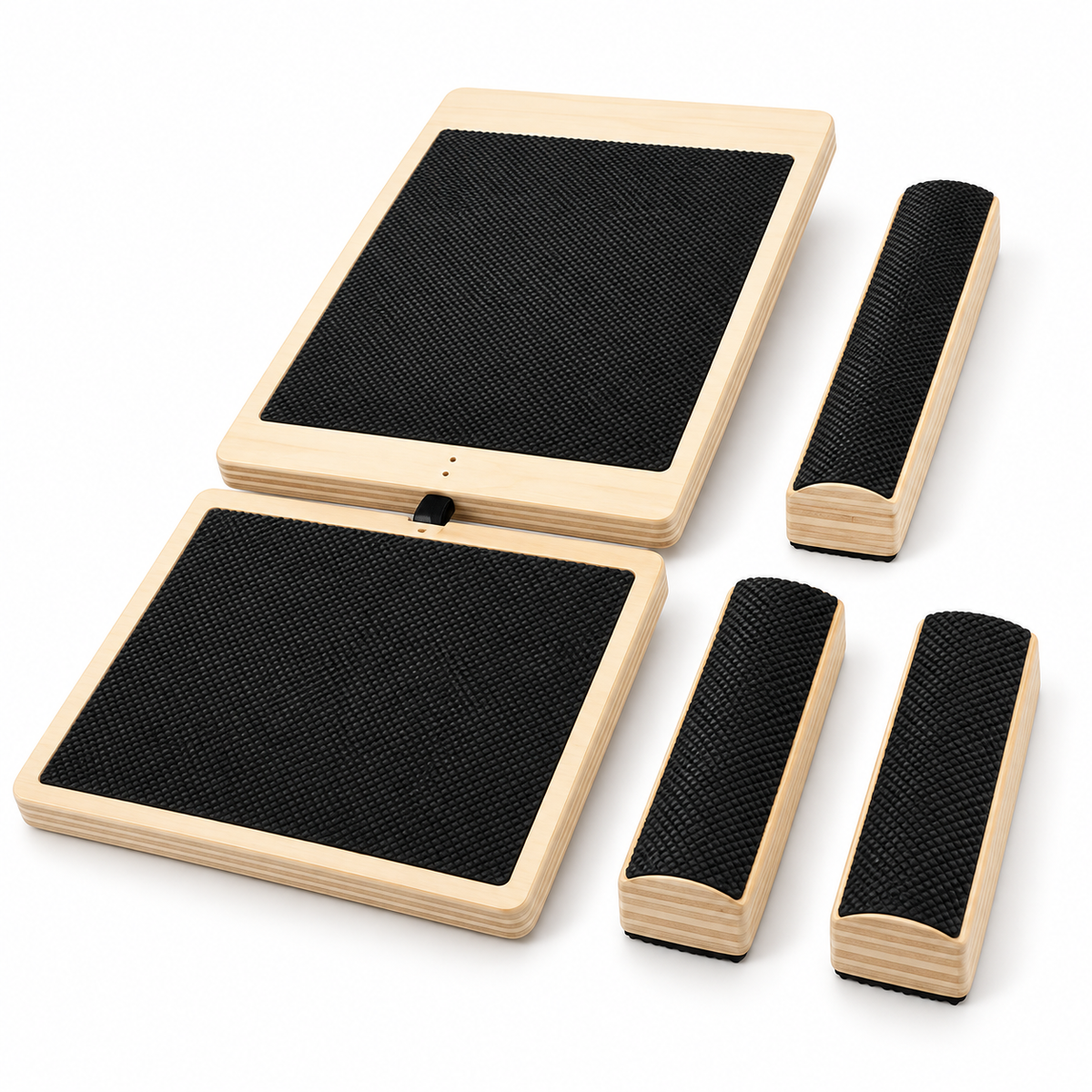 Wooden Balance Board Set for Ankle Stability, Foot Control & Balance Training