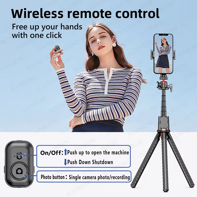 Octopus Tripod Flexible Selfie Stick Smartphone Vlog Video Stand Tripod Outdoor Live Shooting for iPhone Xiaomi Phone Camera