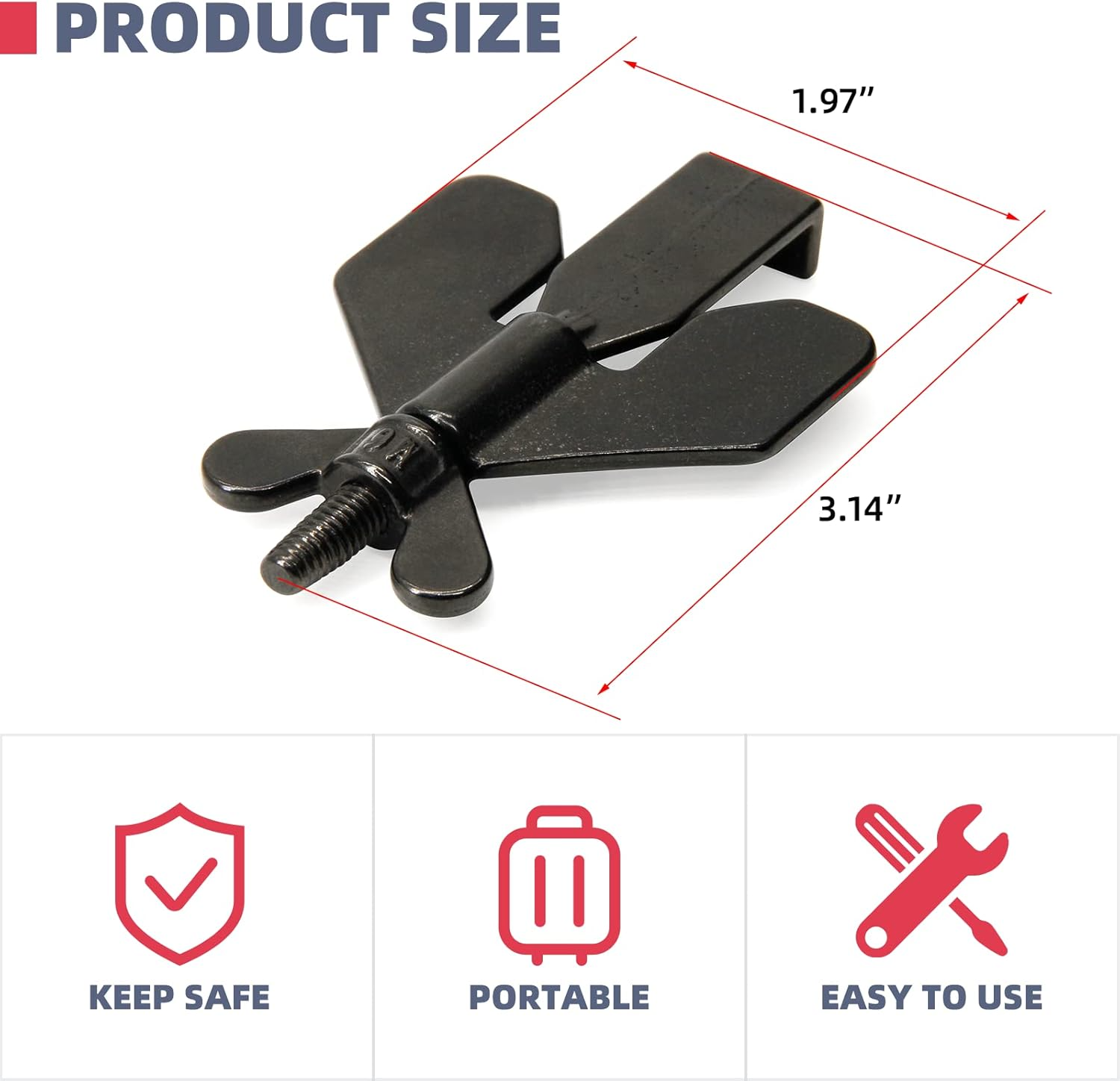 SecurAGard Door Lock, Heavy-Duty Portable Door Lock, Ideal for Home, Travel, Hotels, Apartments