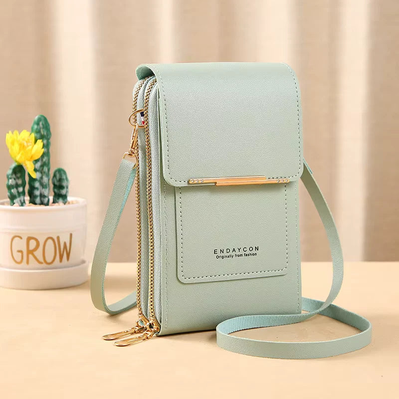 Multifunctional Anti-theft Leather Bag, Small Crossbody Cell Phone Purse Wallet for Women