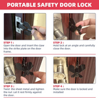 SecurAGard Door Lock, Heavy-Duty Portable Door Lock, Ideal for Home, Travel, Hotels, Apartments