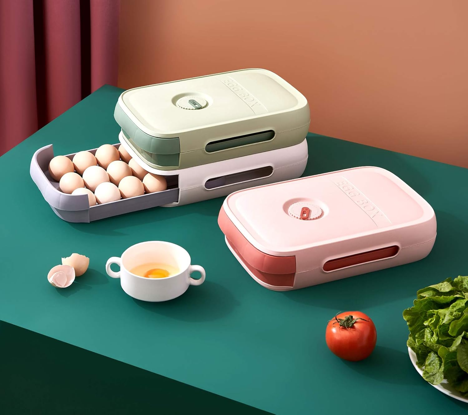 New Drawer Type Egg Storage Box, Egg Holder for Refrigerator
