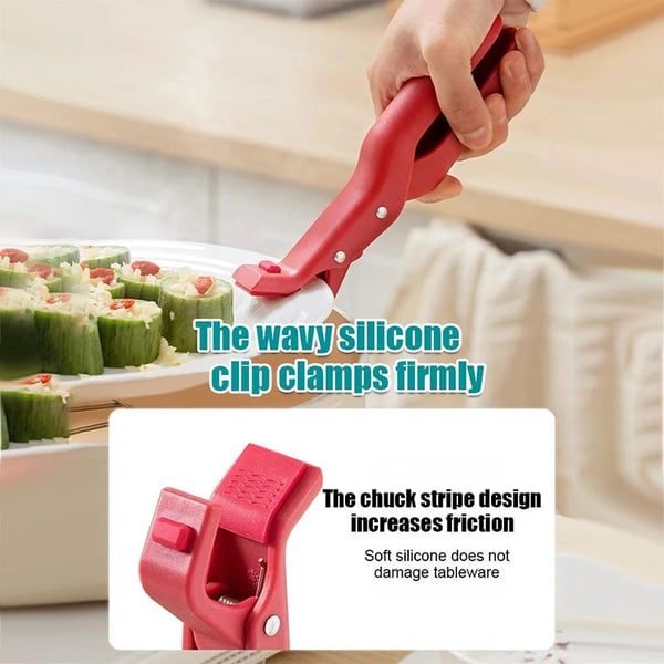 Multi-Purpose Anti-Scald Bowl Holder Clip for Kitchen, 2PCS Multi-Purpose Hot Bowl Dish Plate Gripper Clips Tongs Clamp Holder