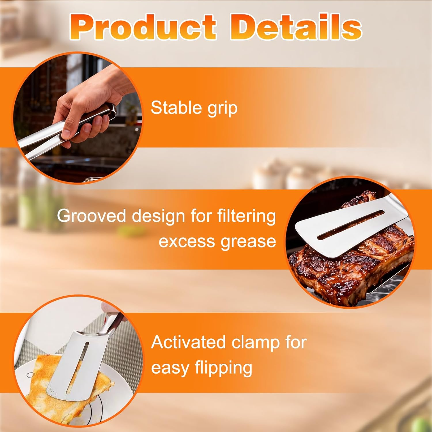 Stainless Steel Barbecue Clamp, New Multi-Functional Stainless Steel Barbecue Clamp Food