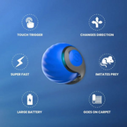 Interactive Electric Rolling Ball with Teasing Tail,Automatic Cat Toy with Tail, Electric Rolling Ball on Carpet