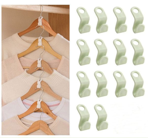 Space-Saving Clothes Hanger Connector Hooks, Clothes Connector Hooks, Stacking Space Saver