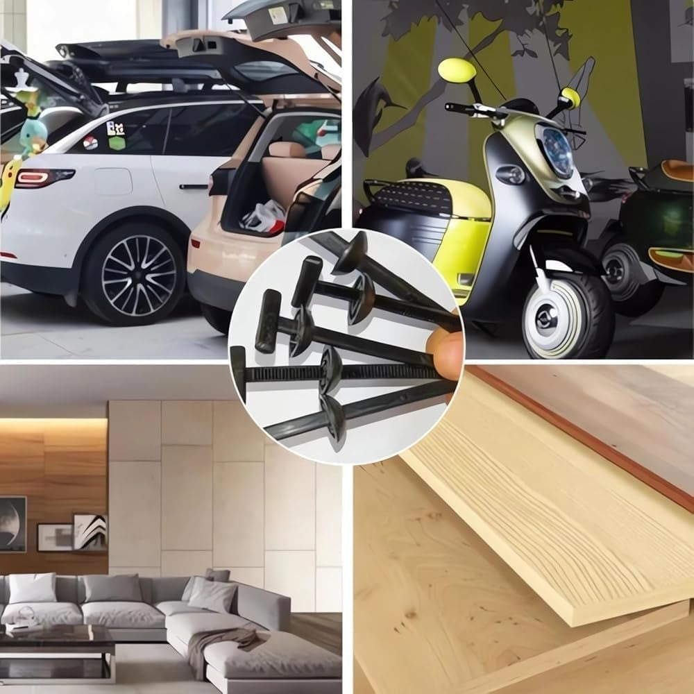 100PCS Nylon Universal Cable Tie Buckles – Reusable Automotive Fasteners for Car, Home &amp; Office