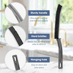Crevice Cleaning Brush, Hard-Bristled Crevice Cleaning Brush