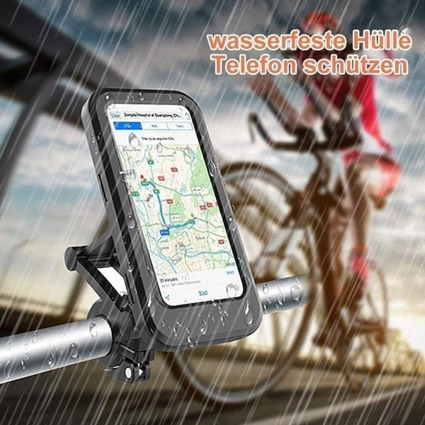 Waterproof Bicycle & Motorcycle Phone Holder,Waterproof Bike Phone Mount, Adjustable Anti-Shock Motorcycle Handlebar Phone Holder