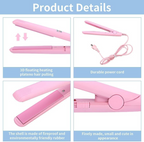 Ceramic Mini Hair Curler, New Purple Werdeny Mini Ceramic Hair Curler & Straightener