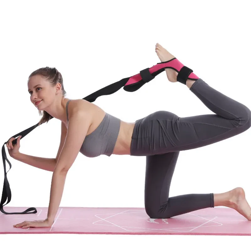 Stretching Strap with Loops and Detachable Foot, Yoga Foot & Leg Stretch Strap