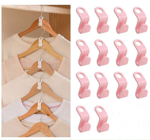 Space-Saving Clothes Hanger Connector Hooks, Clothes Connector Hooks, Stacking Space Saver