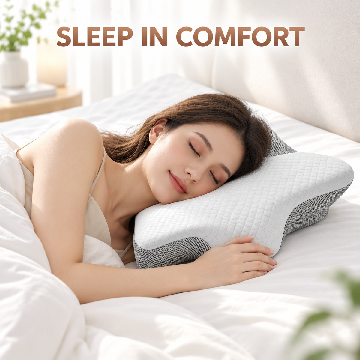 Contour Memory Foam Pillow for Side & Back Sleep Comfort