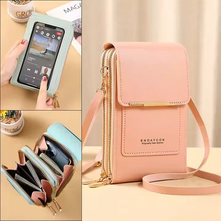 Multifunctional Anti-theft Leather Bag, Small Crossbody Cell Phone Purse Wallet for Women