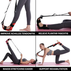 Stretching Strap with Loops and Detachable Foot, Yoga Foot & Leg Stretch Strap