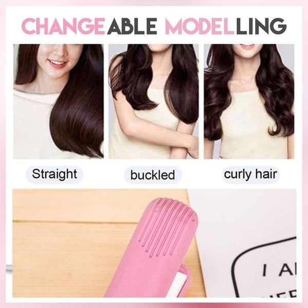 Ceramic Mini Hair Curler, New Purple Werdeny Mini Ceramic Hair Curler & Straightener