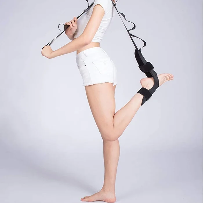 Stretching Strap with Loops and Detachable Foot, Yoga Foot & Leg Stretch Strap