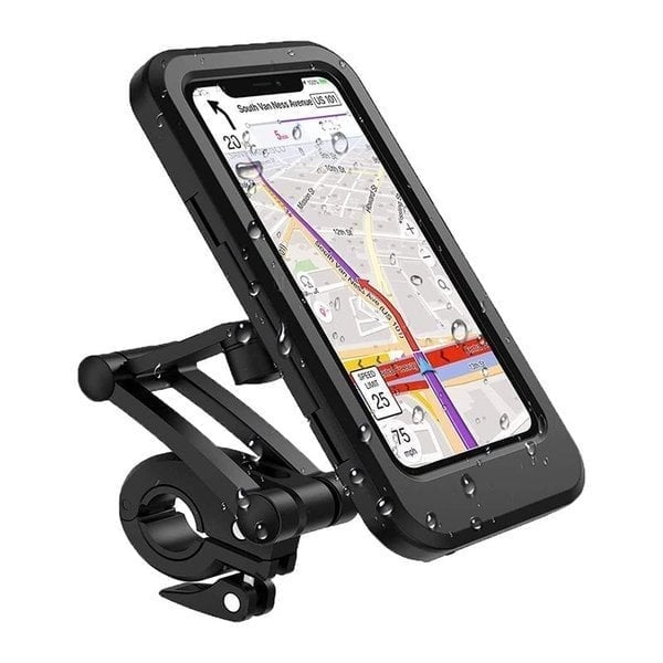 Waterproof Bicycle & Motorcycle Phone Holder,Waterproof Bike Phone Mount, Adjustable Anti-Shock Motorcycle Handlebar Phone Holder