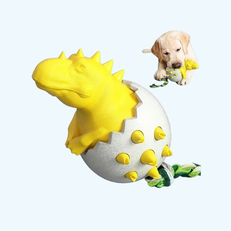 Dinosaur Egg Dog Chew Toy – Durable Interactive Chew Toy for Aggressive Chewers | Teeth Cleaning & Anxiety Relief