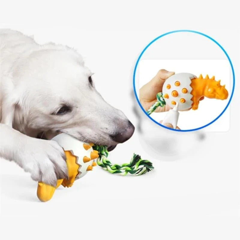Dinosaur Egg Dog Chew Toy – Durable Interactive Chew Toy for Aggressive Chewers | Teeth Cleaning & Anxiety Relief