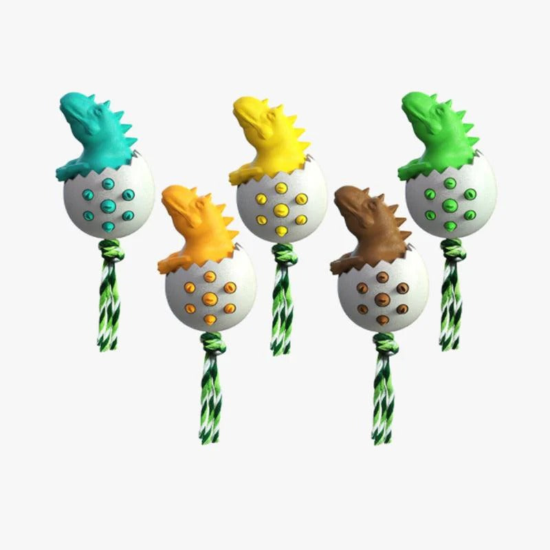 Dinosaur Egg Dog Chew Toy – Durable Interactive Chew Toy for Aggressive Chewers | Teeth Cleaning & Anxiety Relief