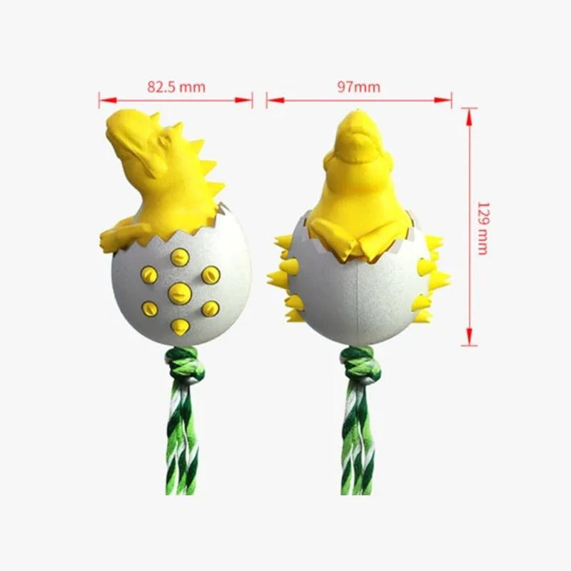 Dinosaur Egg Dog Chew Toy – Durable Interactive Chew Toy for Aggressive Chewers | Teeth Cleaning & Anxiety Relief