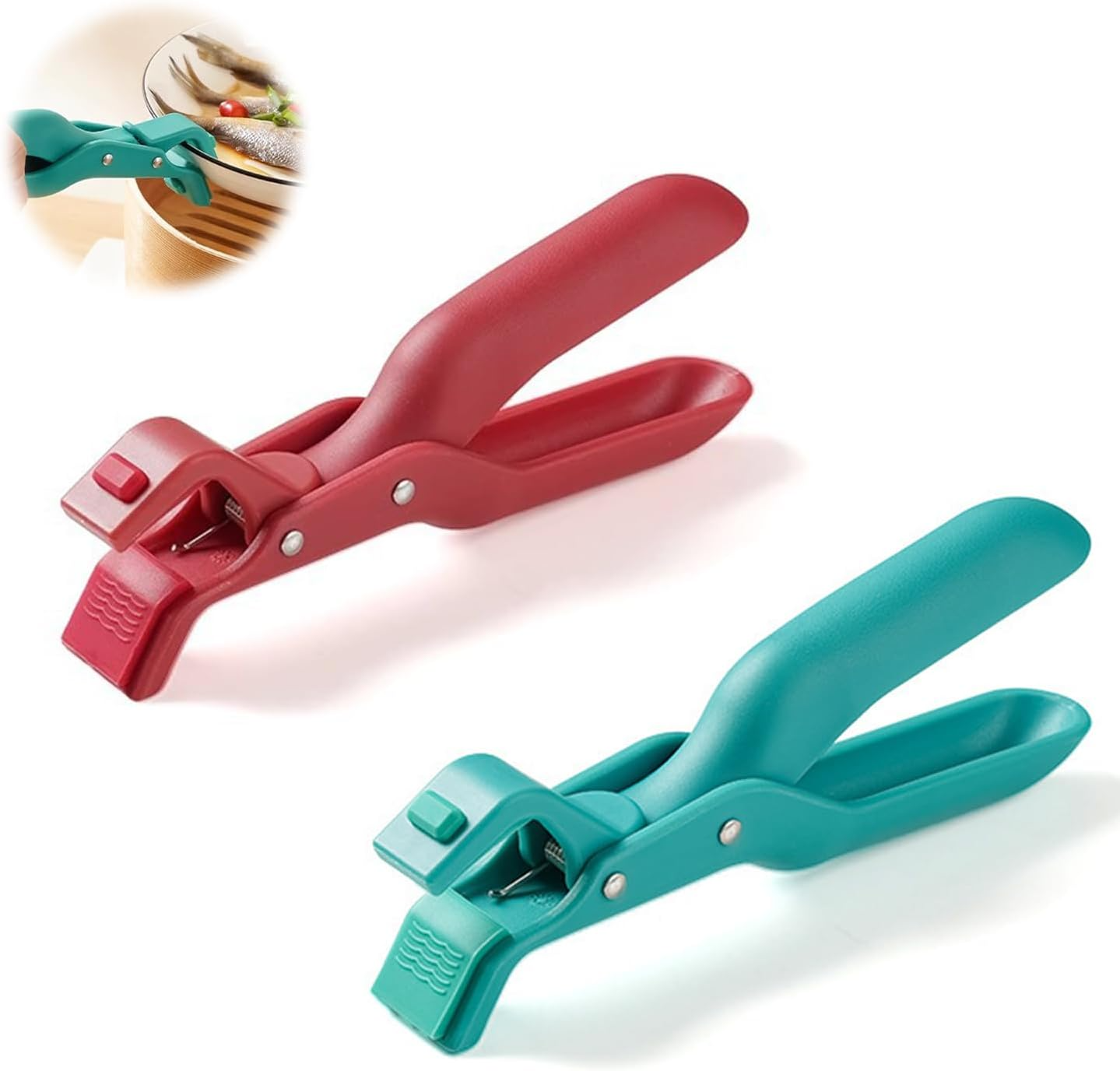 Multi-Purpose Anti-Scald Bowl Holder Clip for Kitchen, 2PCS Multi-Purpose Hot Bowl Dish Plate Gripper Clips Tongs Clamp Holder