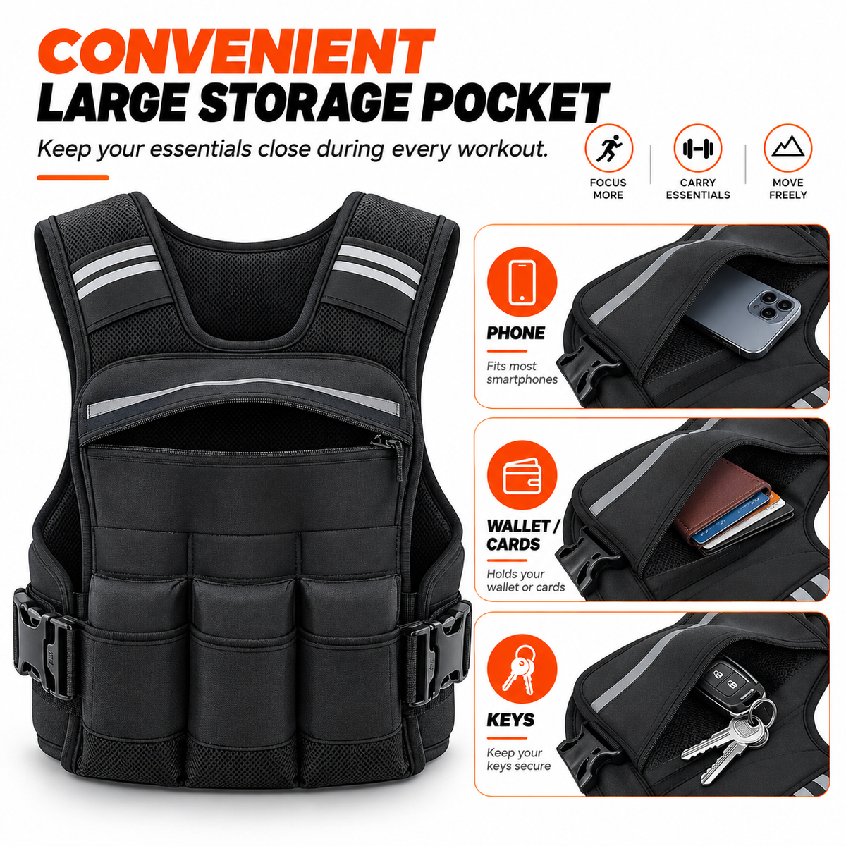 Adjustable 4–10LB Weighted Vest for Progressive Strength & Cardio Training