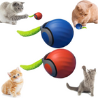 Interactive Electric Rolling Ball with Teasing Tail,Automatic Cat Toy with Tail, Electric Rolling Ball on Carpet